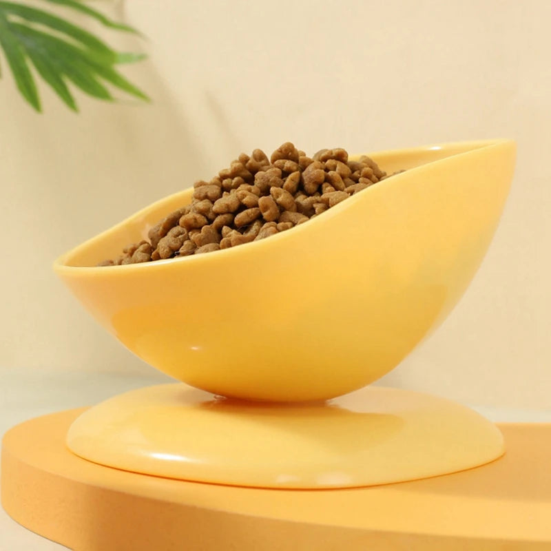 Tilted Raised Posture Cat Food Bowl