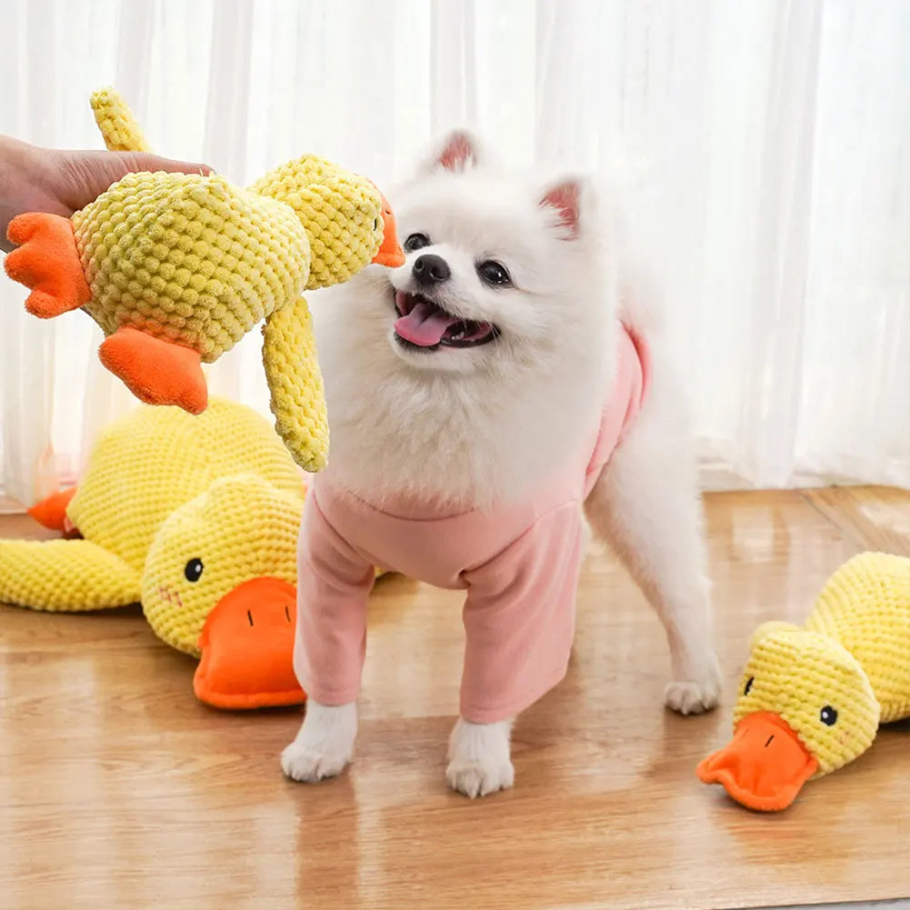 Duck Pet Dog Plush Toy Quacking Sound