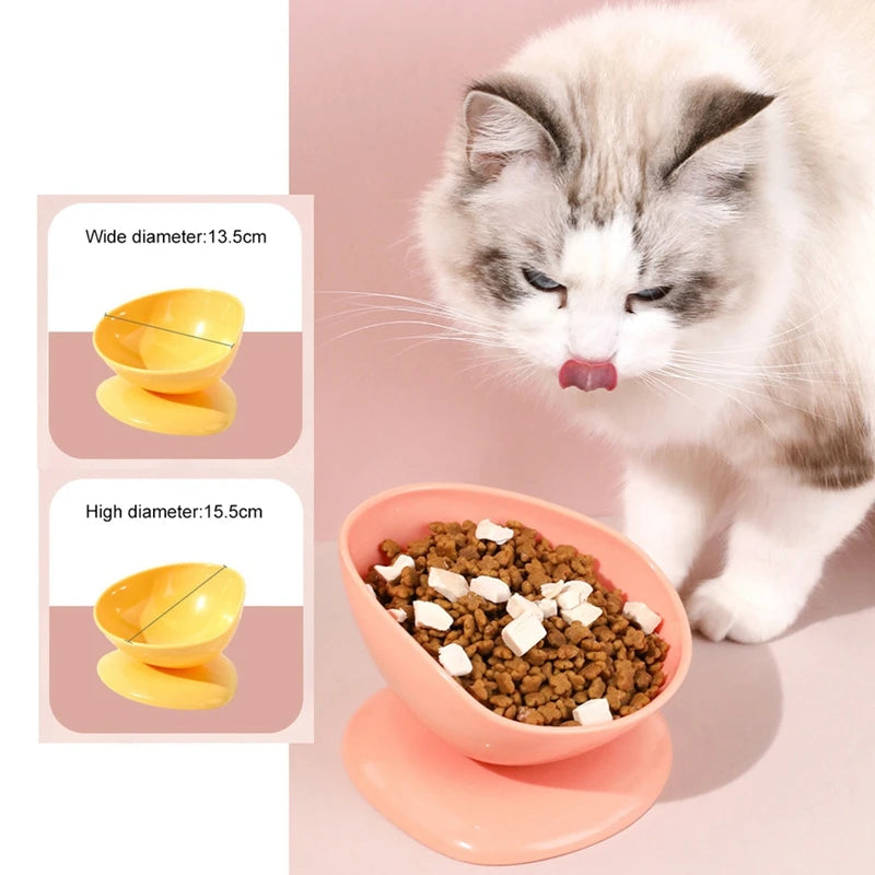 Tilted Raised Posture Cat Food Bowl