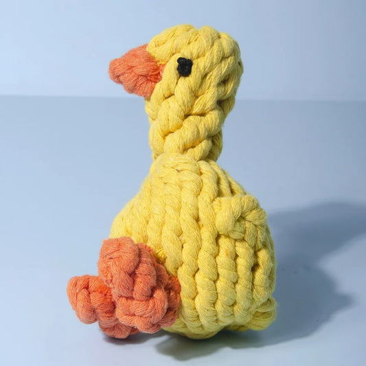 Duck Shaped Pet Knot Toy for Dogs and Cats