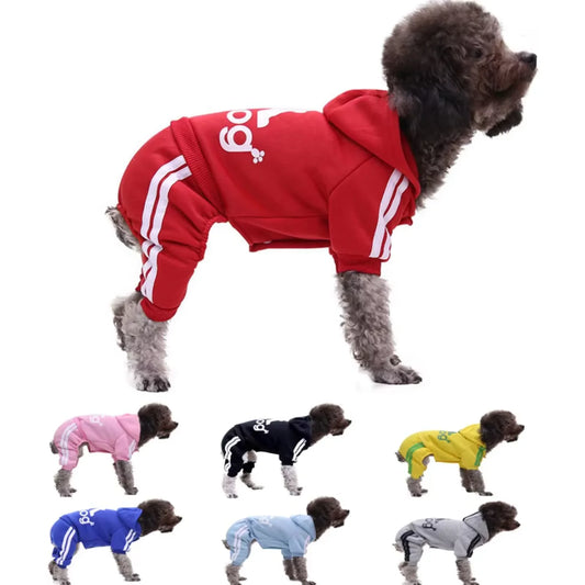 Fashion dog clothes four legged sweater button