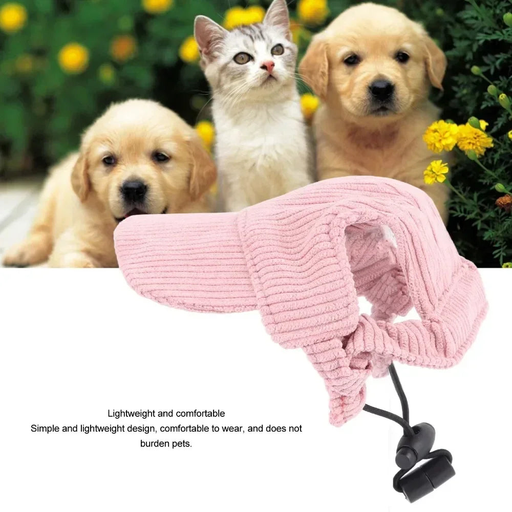 Summer Pet Sun Hat Adjustable Corduroy Casual for Dogs and Cats