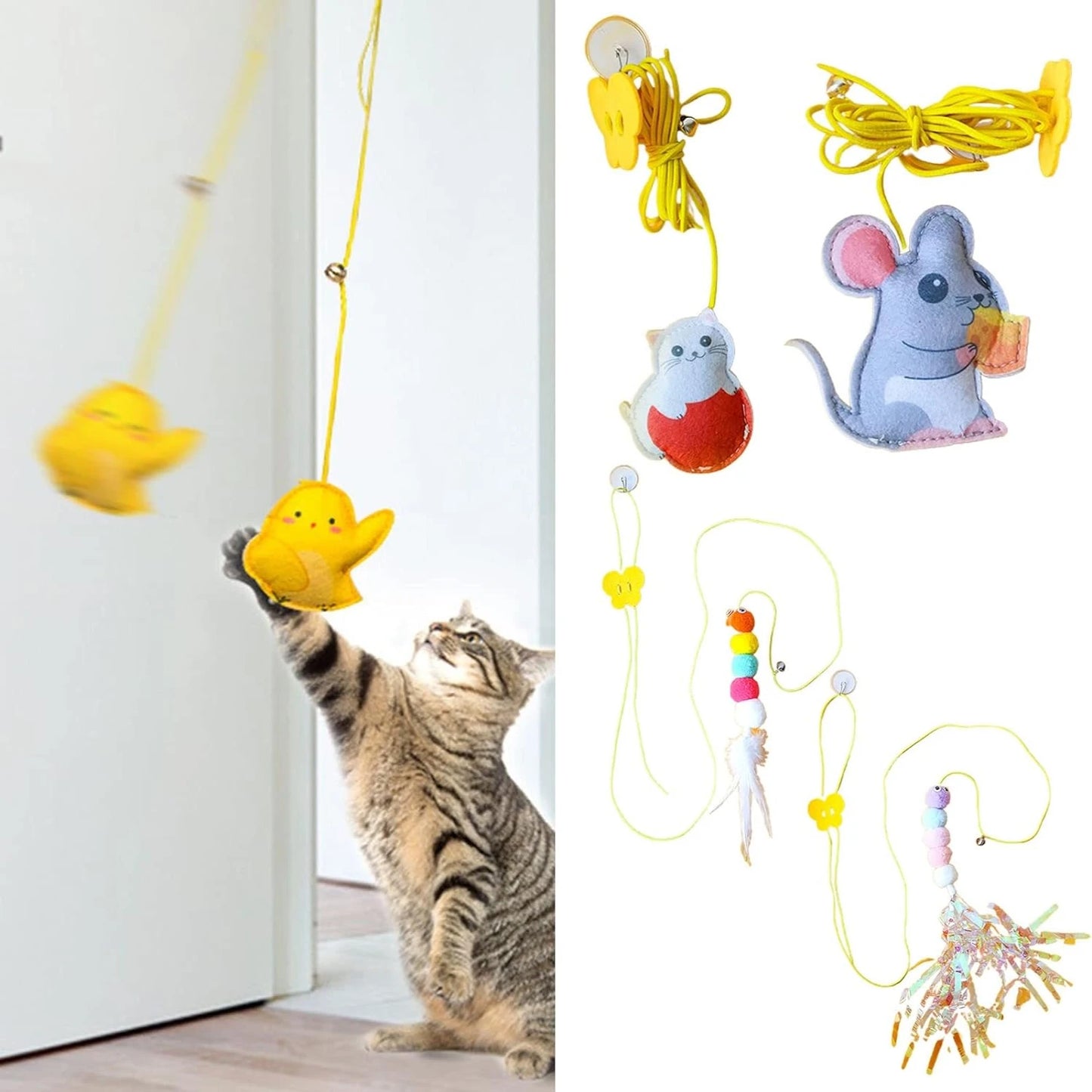 Interactive, Fluffy, Durable Cat Toy Stimulating  Exercising Playful