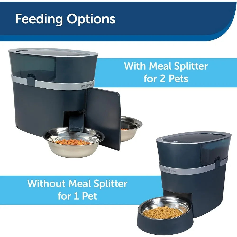 Smart Automatic Pet Feeder, Alexa, Apple, Android , Black