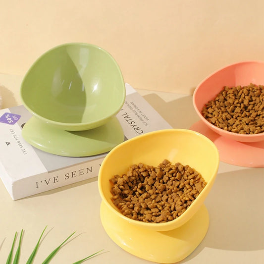 Tilted Raised Posture Cat Food Bowl