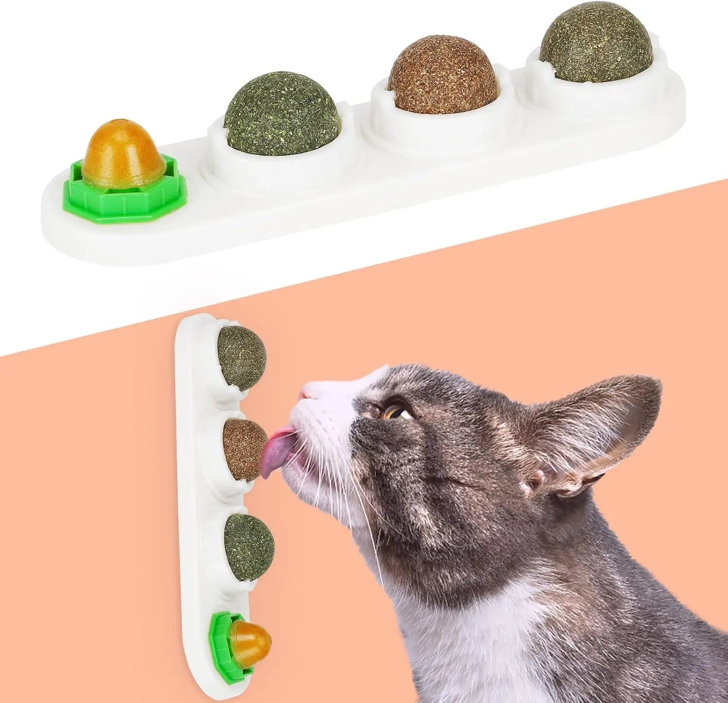 Natural Cat Bite Ball Toy Set for Playful Kittens
