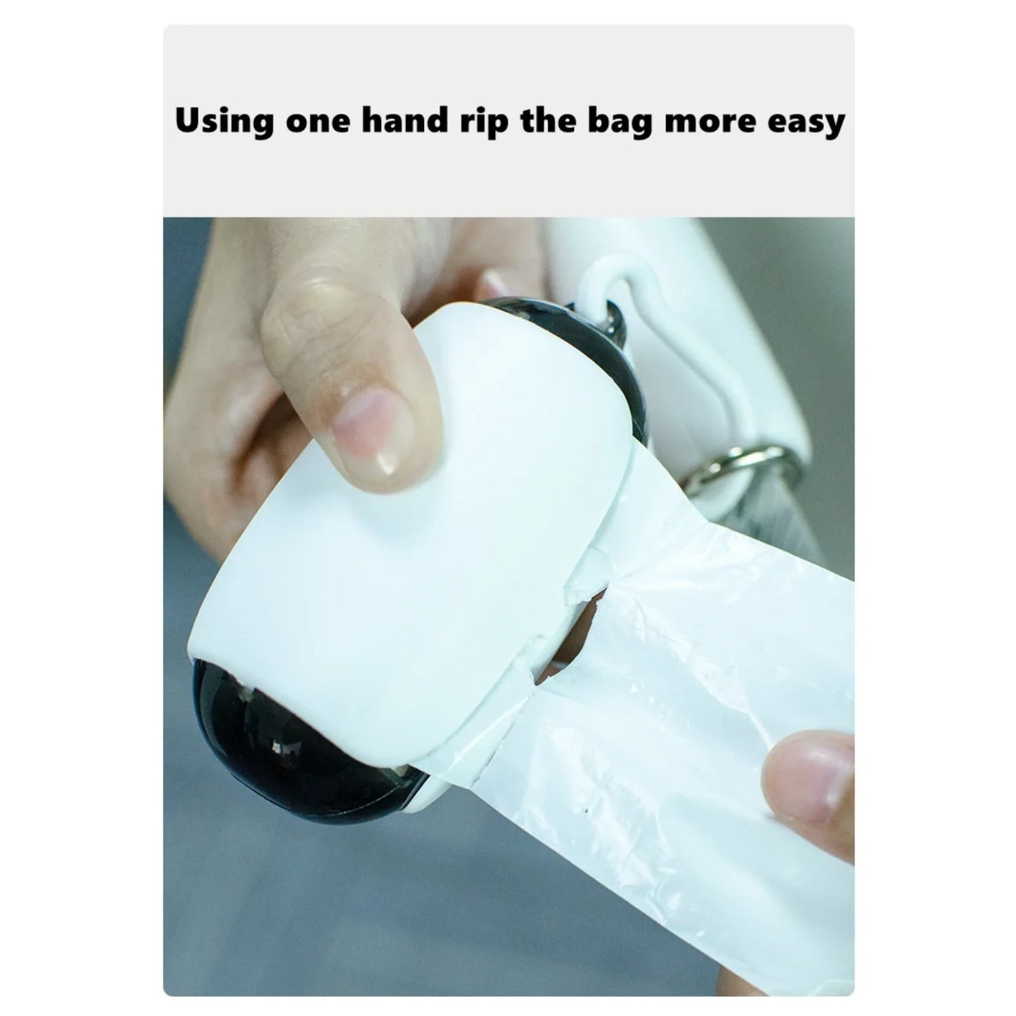 Hands-Free Dog Poop Bags Dispenser with Carabiner Clip