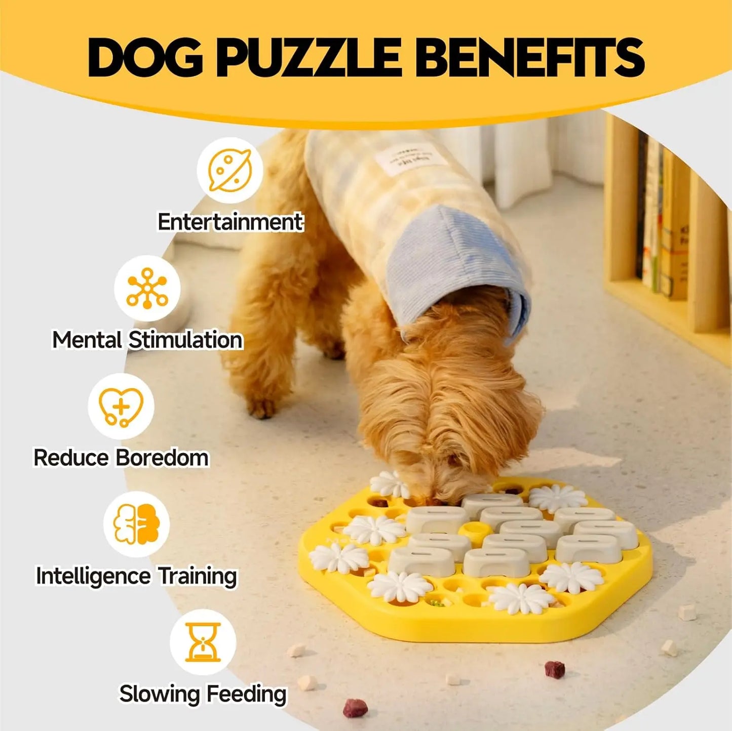 Dog Puzzle Slow Feeder Cat Interactive Game