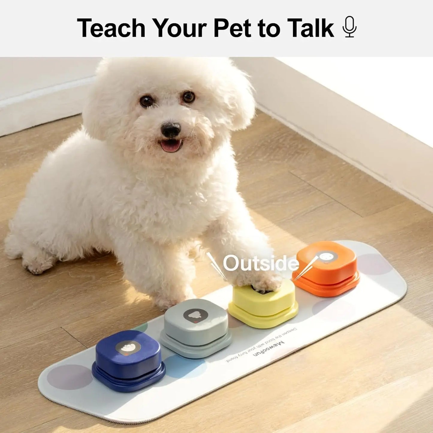 Talking Dog Buttons Set of 4 Training Speaking