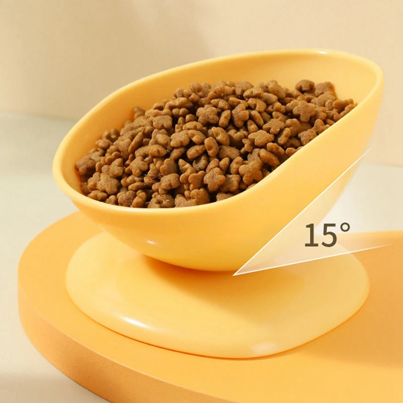 Tilted Raised Posture Cat Food Bowl