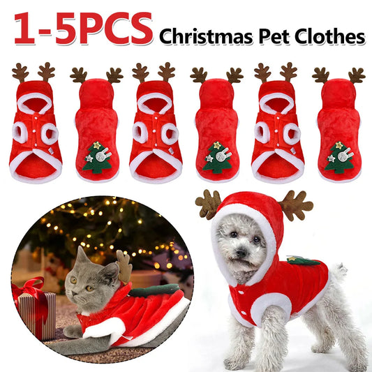 Christmas Pet Clothes Fleece Coats