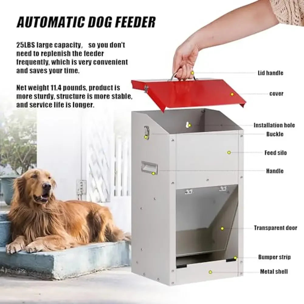 Large Breed Dog Food Dispenser Gravity Feeder 25lbs