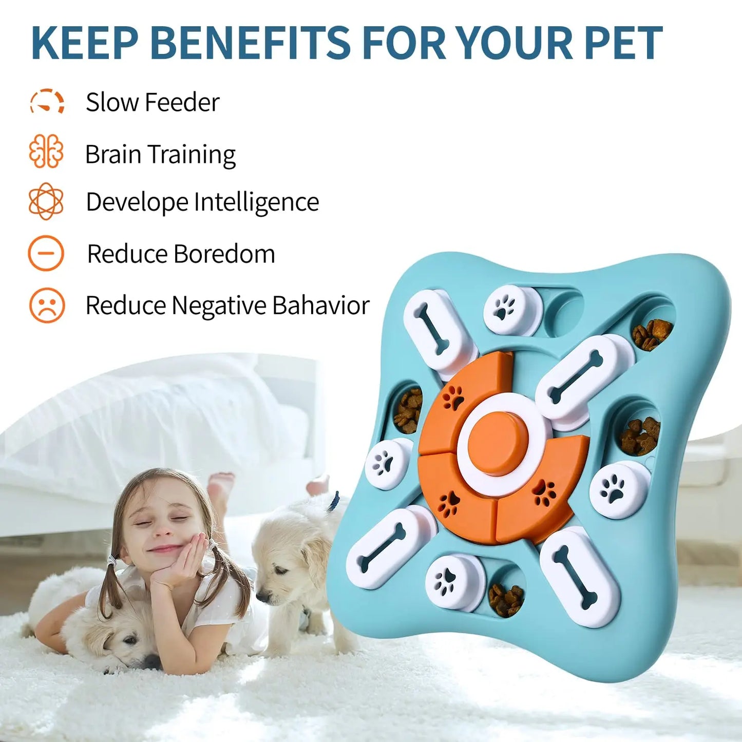 Interactive Dog Treat Puzzle IQ Training Toy for Dogs