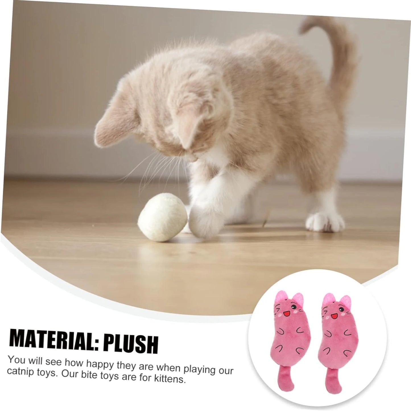 Soft and Interactive Teething Chew Toy for Cats