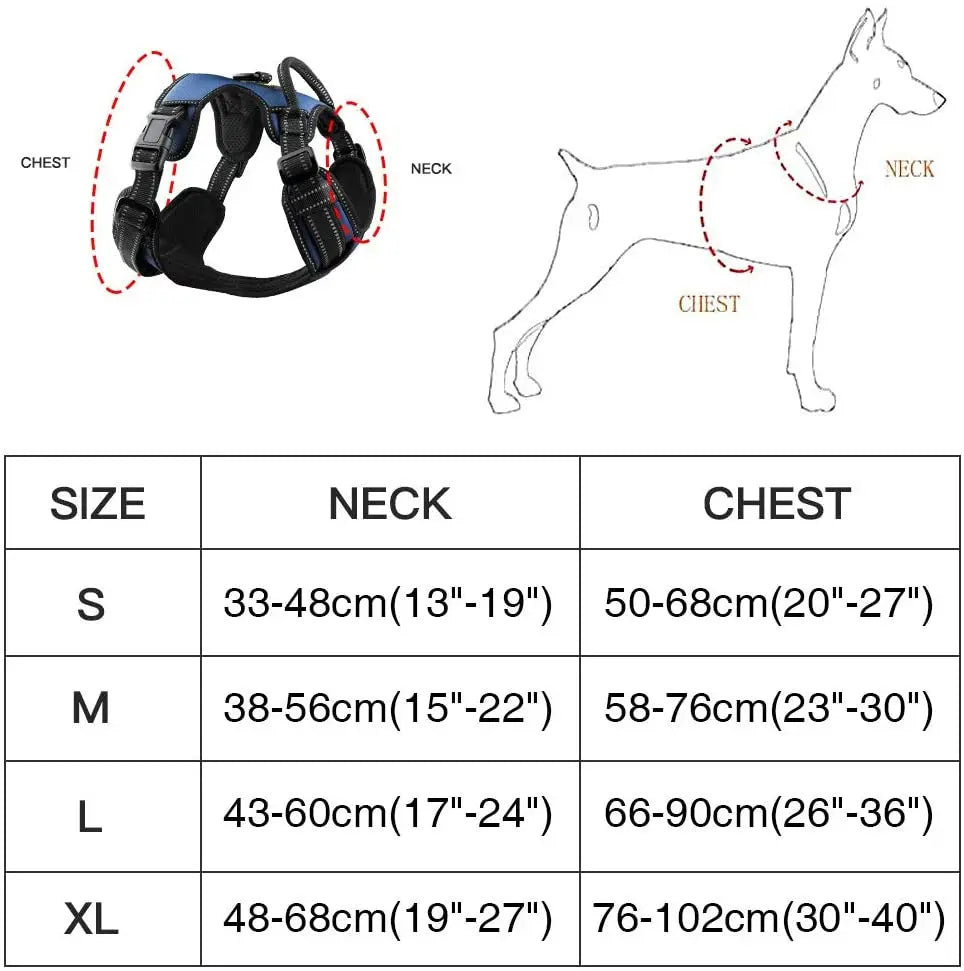 Pet Harness Vest No Pull Breathable Reflective