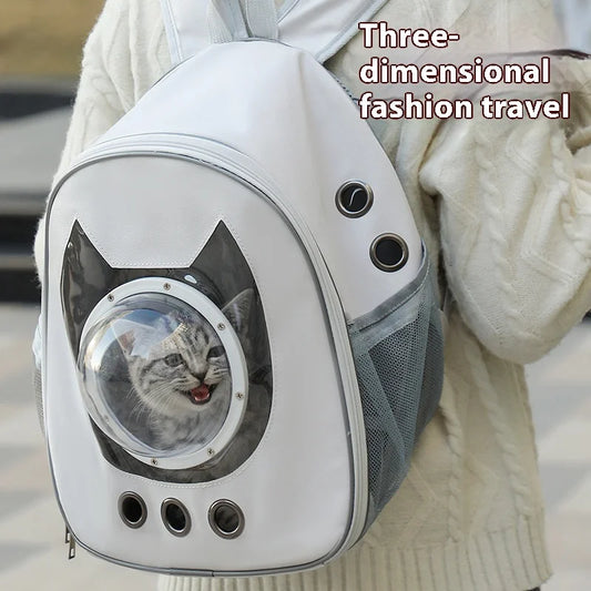 Space Capsule Pet Backpack with 360 Degree View for Cats
