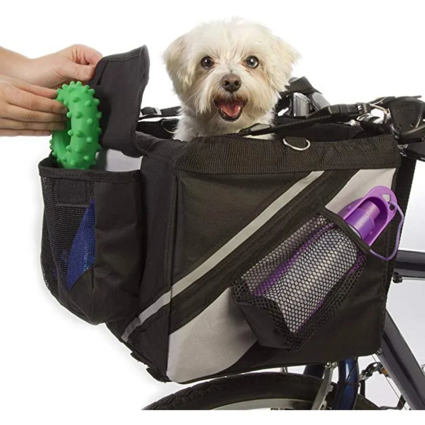 Small Pet Bicycle Carrier Bag Convenient Basket Access