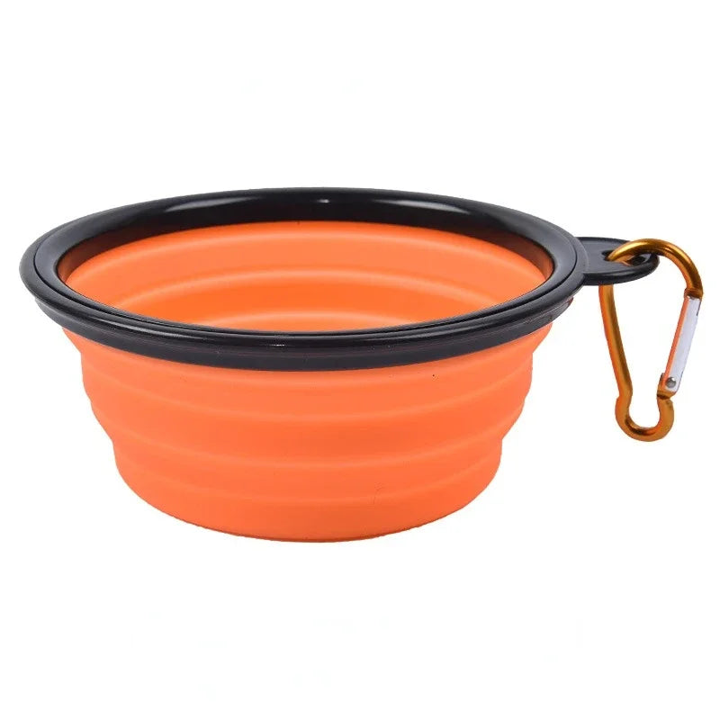 Large Collapsible Dog Pet Folding Silicone Bowl