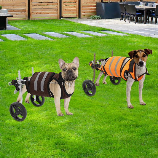 Adjustable Dog Wheelchair for Hind Leg Support with Premium Aluminum Alloy and Nylon