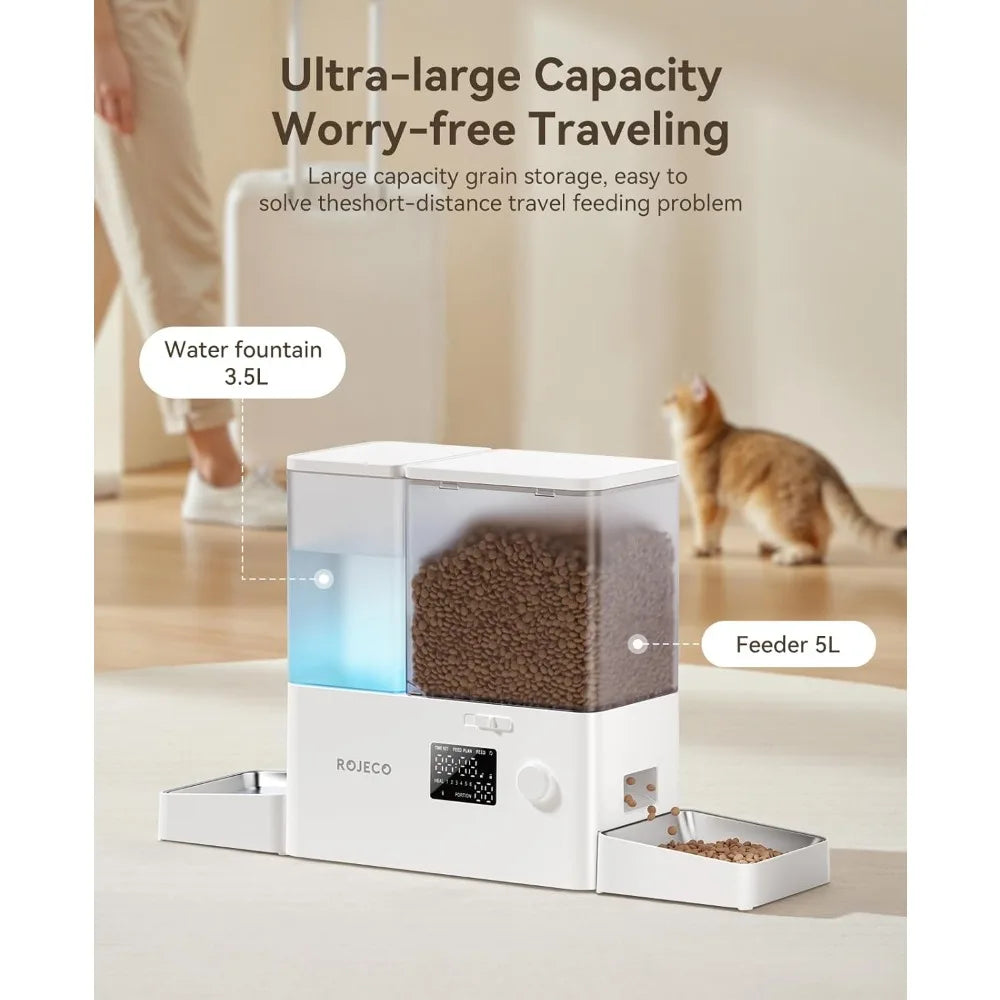 Automatic Cat Feeder and Water Dispenser 2-in-1 Solution