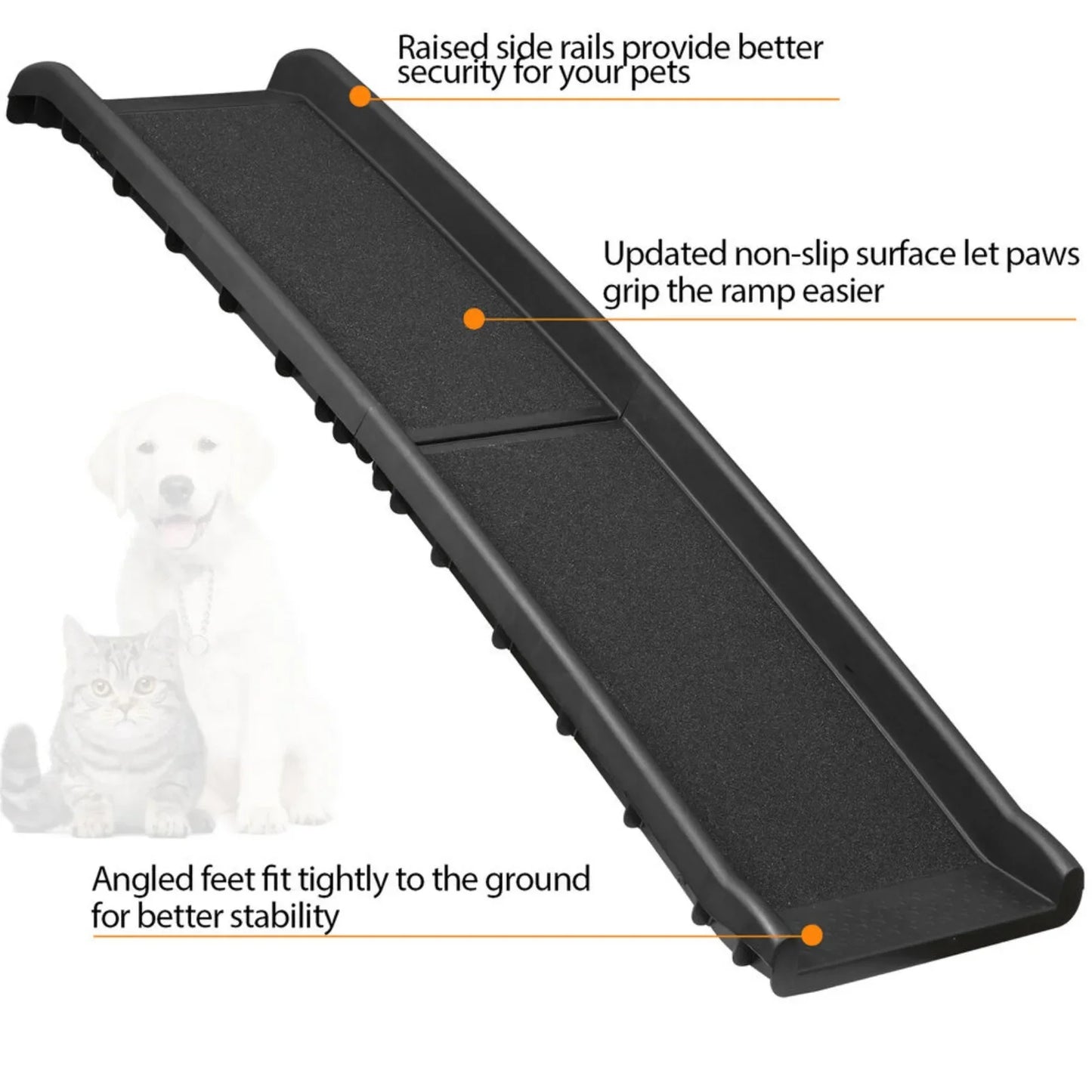 US 62" Folding Dog Ramp Portable Pet Ramp