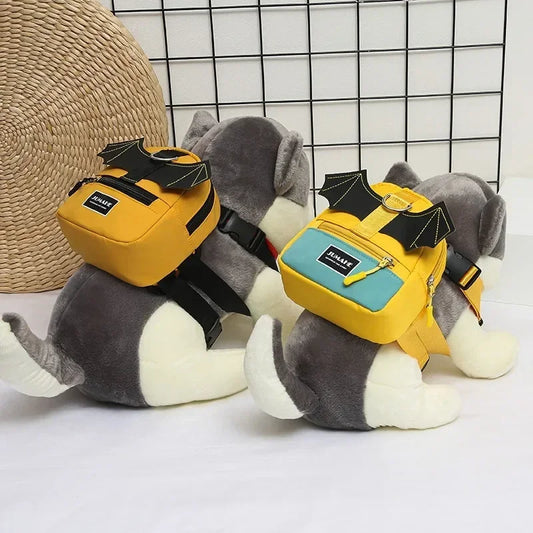 Cute Pet Backpack for Small Medium Dogs Nylon Large Capacity Dog Snack Bag