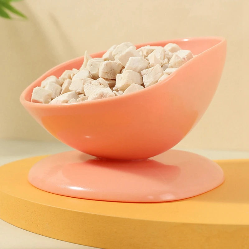 Tilted Raised Posture Cat Food Bowl