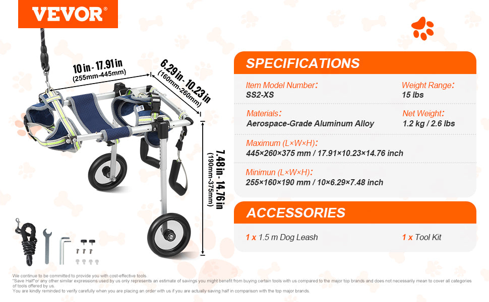 Dog Wheelchair for Back Legs