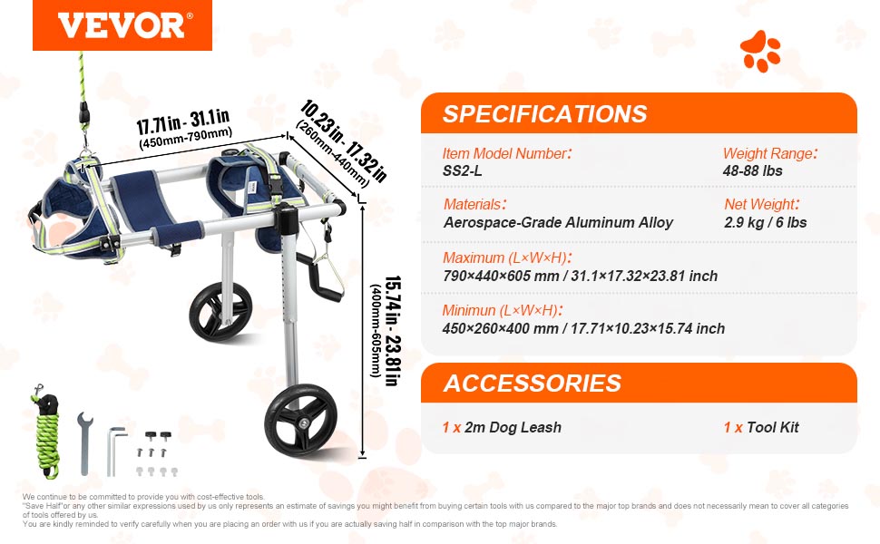 Dog Wheelchair for Back Legs