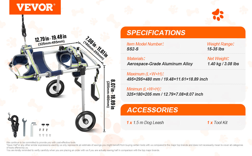 Dog Wheelchair for Back Legs