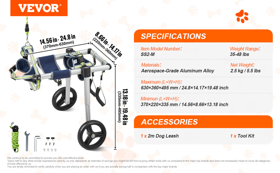 Dog Wheelchair for Back Legs
