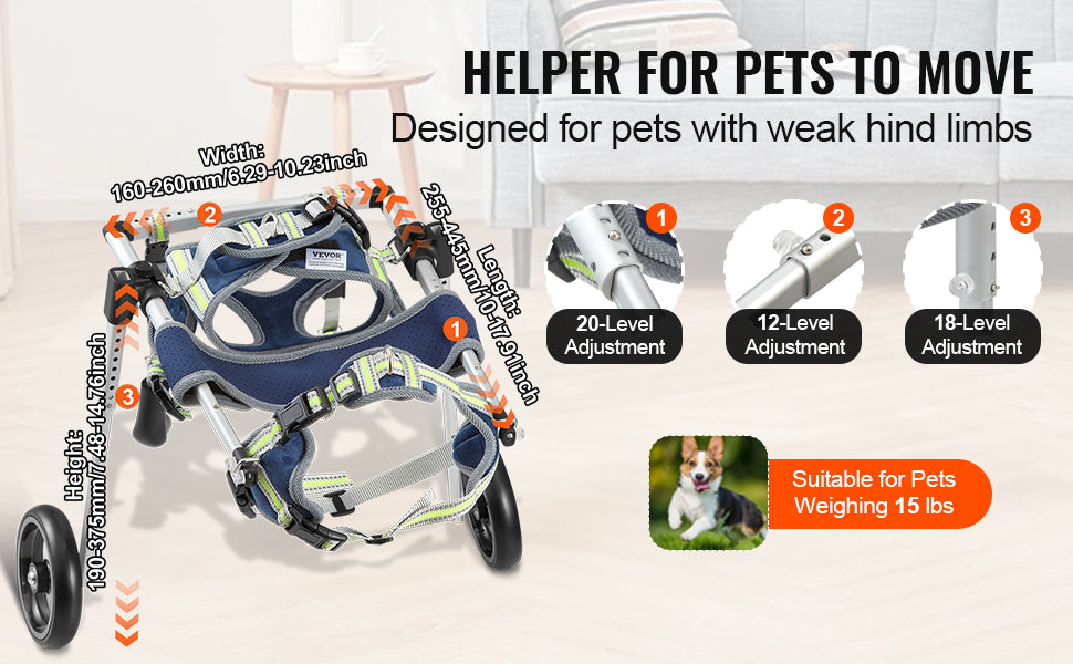 Dog Wheelchair for Back Legs